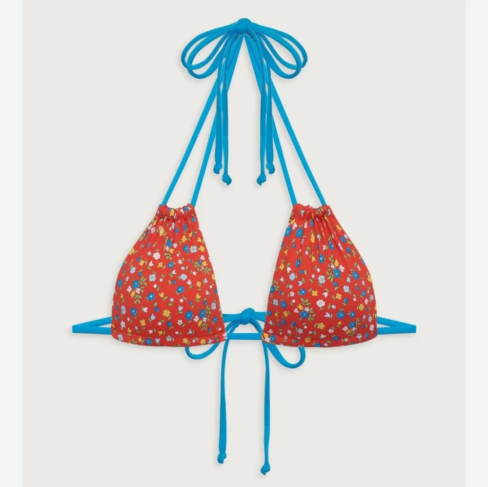 New!SET‎ Frankies Bikini Kealy Tie Side Cheeky With Florabelle Triangle Top